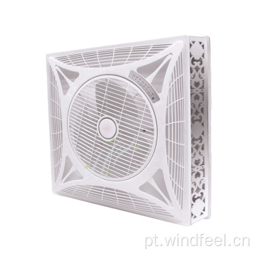 Ventilador de teto falso de garantia de 14 polegadas 60 * 60 cm com 3 velocidades e LED com controle remoto de luz Ventilador de caixa de teto Garantia de um ano